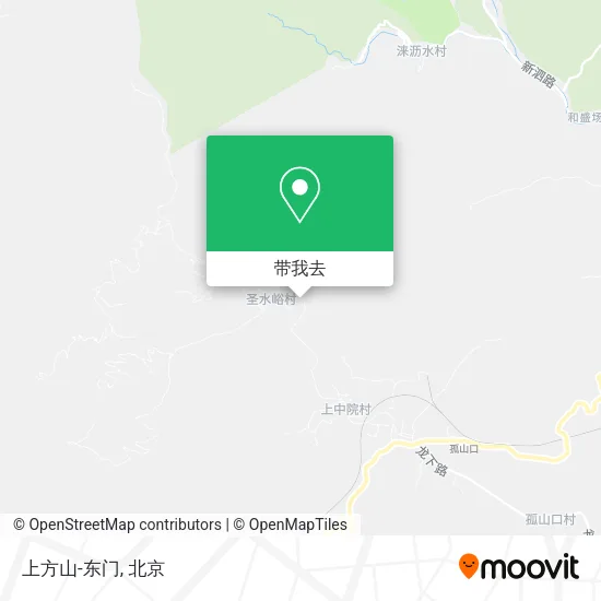 上方山-东门地图