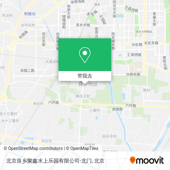北京良乡聚鑫水上乐园有限公司-北门地图