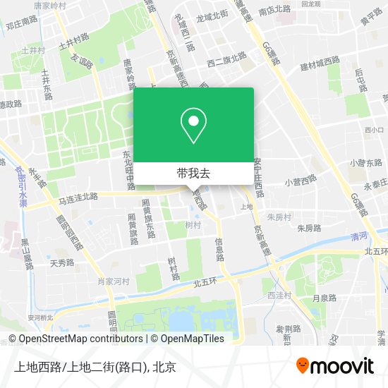 上地西路/上地二街(路口)地图
