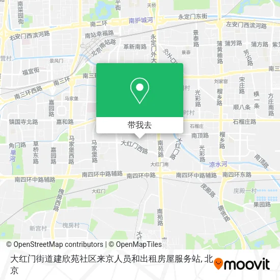 大红门街道建欣苑社区来京人员和出租房屋服务站地图