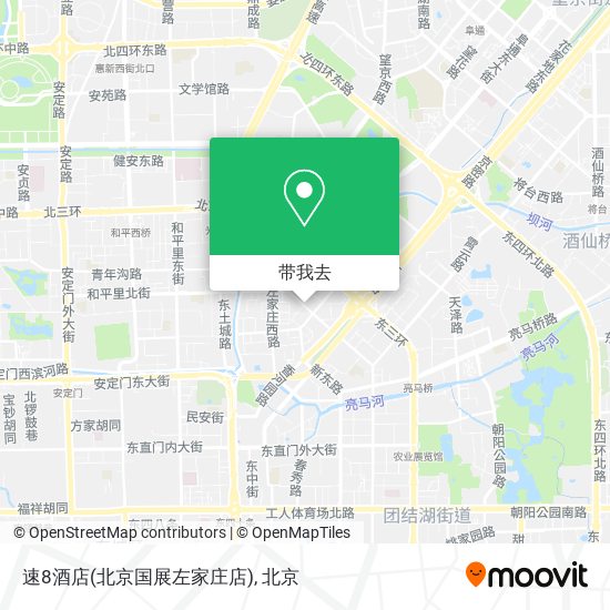 速8酒店(北京国展左家庄店)地图