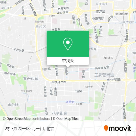 鸿业兴园一区-北一门地图