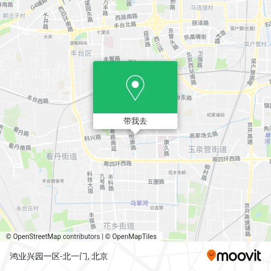 鸿业兴园一区-北一门地图