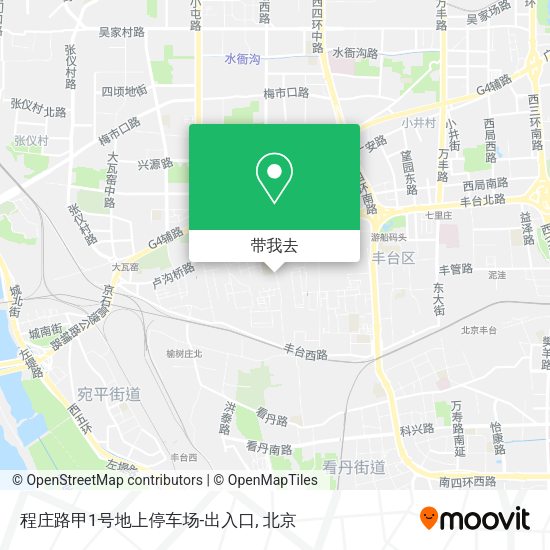 程庄路甲1号地上停车场-出入口地图