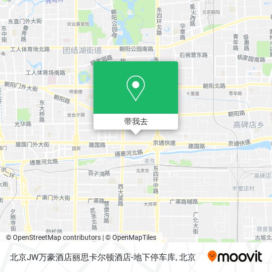 北京JW万豪酒店丽思卡尔顿酒店-地下停车库地图