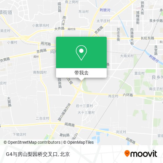 G4与房山梨园桥交叉口地图