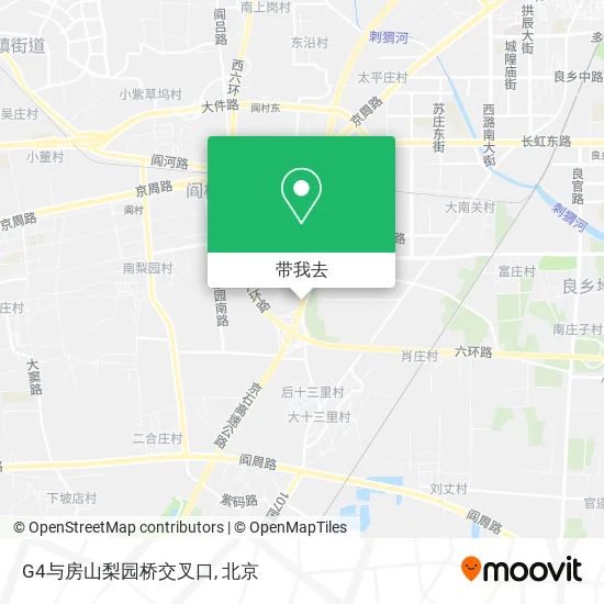 G4与房山梨园桥交叉口地图