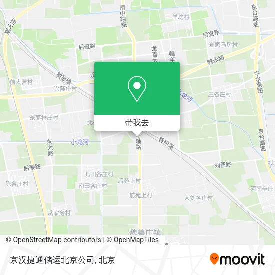 京汉捷通储运北京公司地图