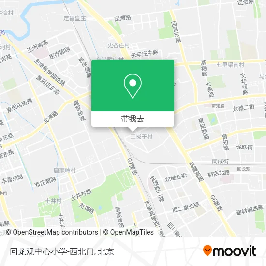 回龙观中心小学-西北门地图