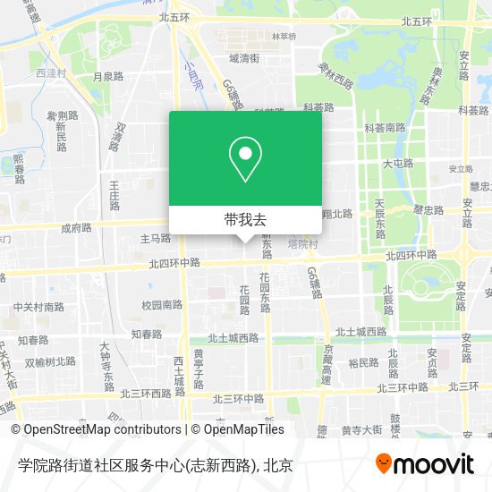 学院路街道社区服务中心(志新西路)地图