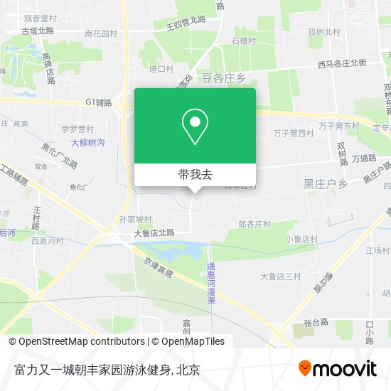 富力又一城朝丰家园游泳健身地图