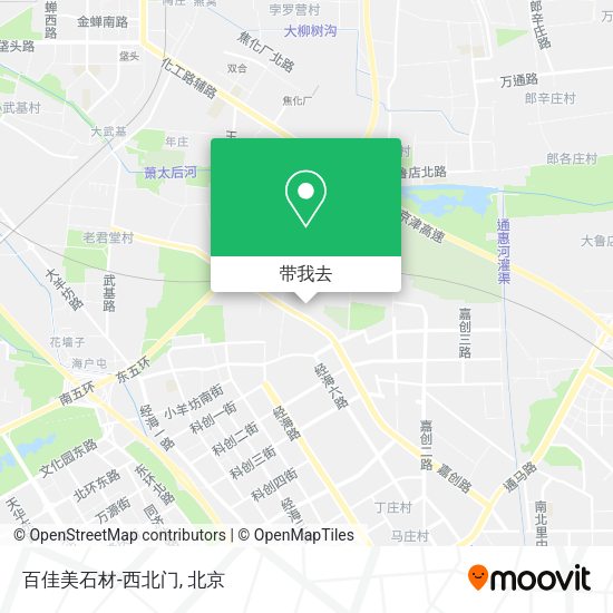 百佳美石材-西北门地图