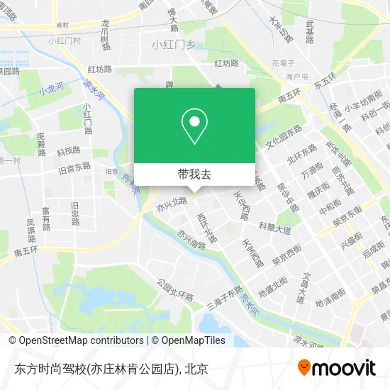 东方时尚驾校(亦庄林肯公园店)地图
