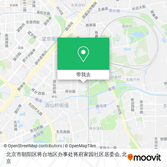 北京市朝阳区将台地区办事处将府家园社区居委会地图