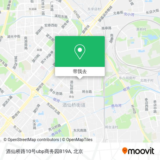 酒仙桥路10号ubp商务园B19A地图
