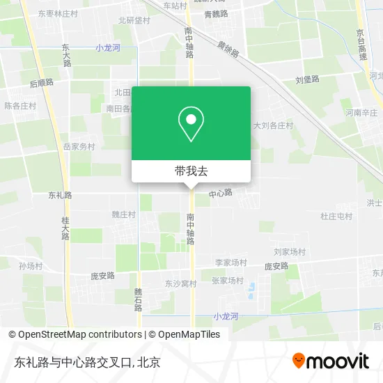 东礼路与中心路交叉口地图