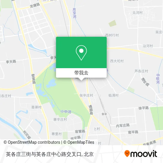 英各庄三街与英各庄中心路交叉口地图
