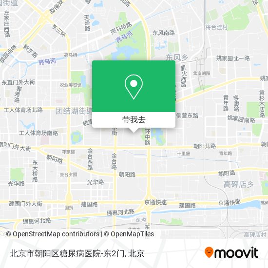 北京市朝阳区糖尿病医院-东2门地图
