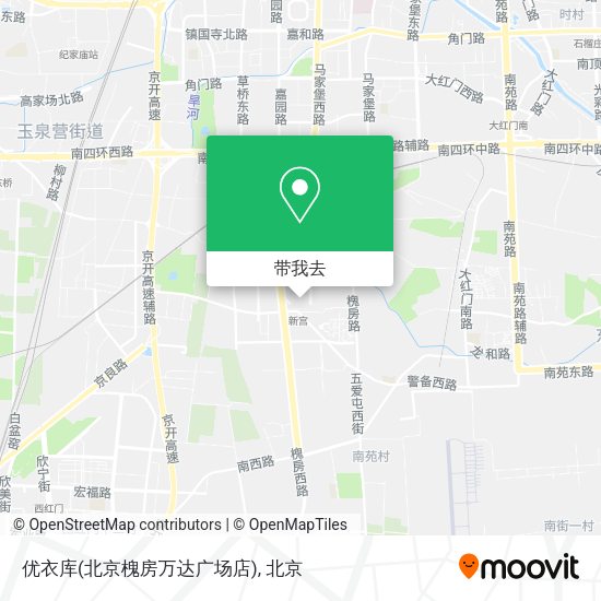 优衣库(北京槐房万达广场店)地图