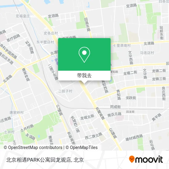 北京相遇PARK公寓回龙观店地图