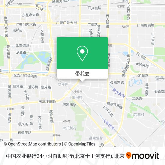 中国农业银行24小时自助银行(北京十里河支行)地图