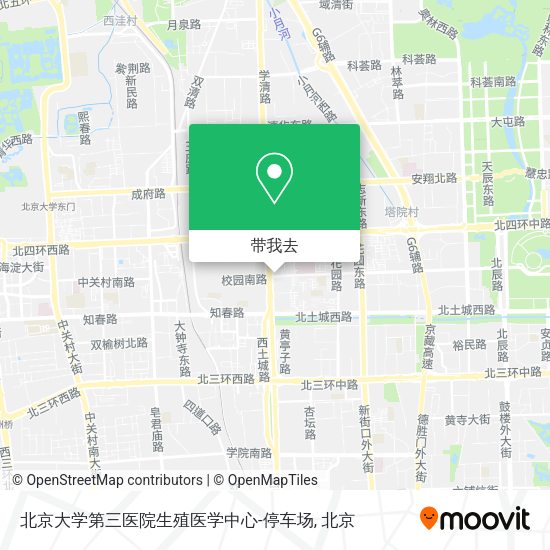 北京大学第三医院生殖医学中心-停车场地图