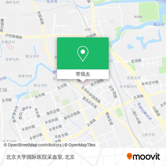 北京大学国际医院采血室地图