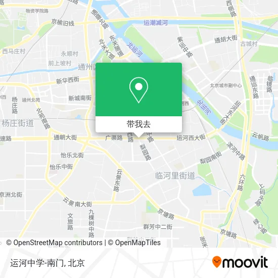 运河中学-南门地图