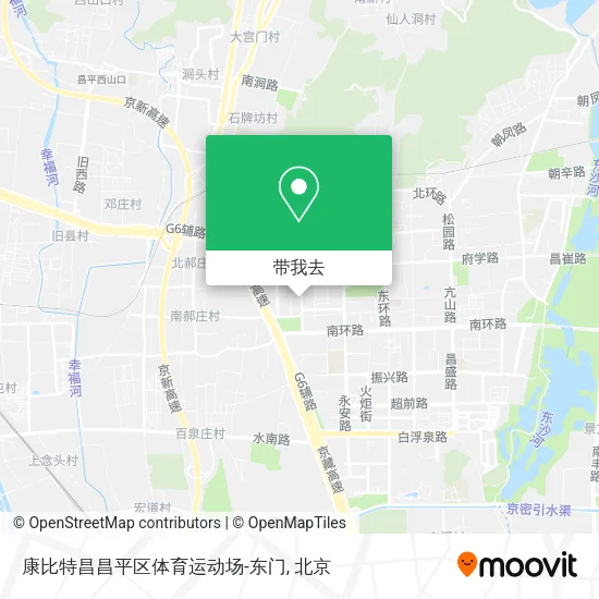 康比特昌昌平区体育运动场-东门地图