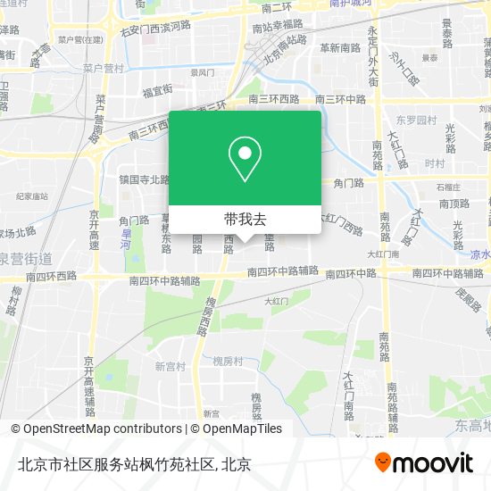 北京市社区服务站枫竹苑社区地图