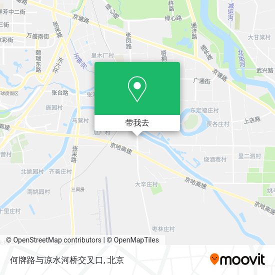 何牌路与凉水河桥交叉口地图