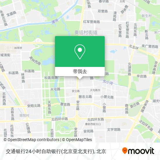 交通银行24小时自助银行(北京亚北支行)地图