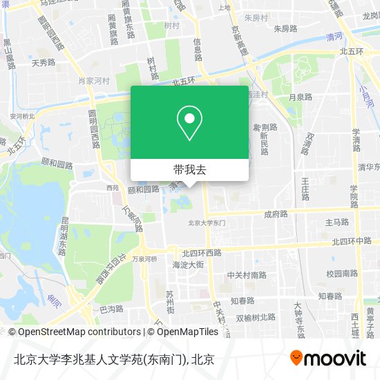 北京大学李兆基人文学苑(东南门)地图
