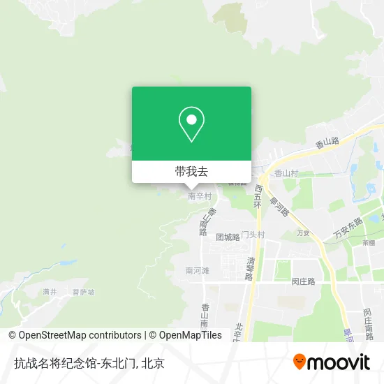 抗战名将纪念馆-东北门地图