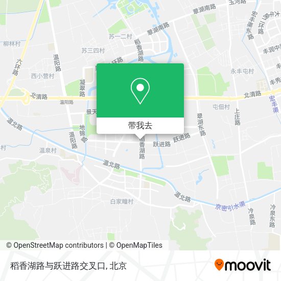 稻香湖路与跃进路交叉口地图