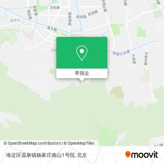 海淀区温泉镇杨家庄南山1号院地图