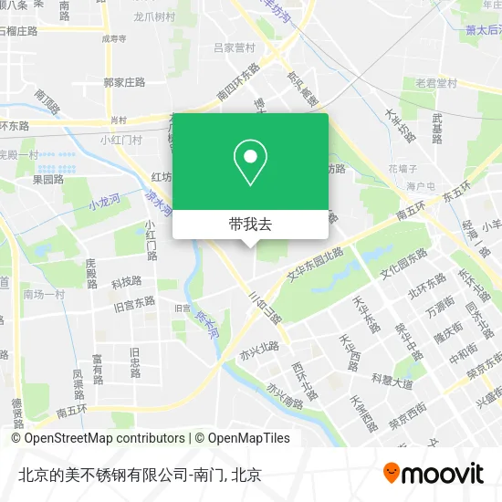 北京的美不锈钢有限公司-南门地图