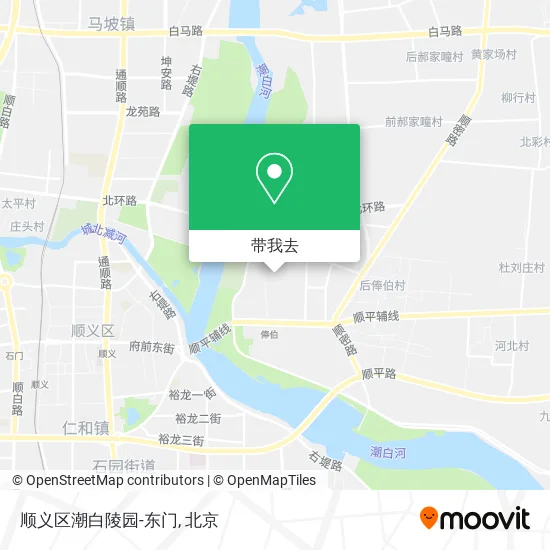 顺义区潮白陵园-东门地图