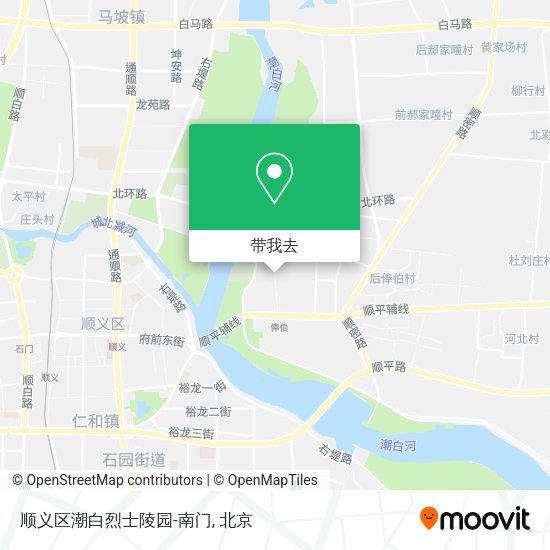 顺义区潮白烈士陵园-南门地图