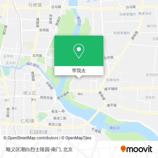 顺义区潮白烈士陵园-南门地图