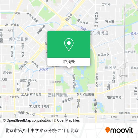 北京市第八十中学枣营分校-西1门地图