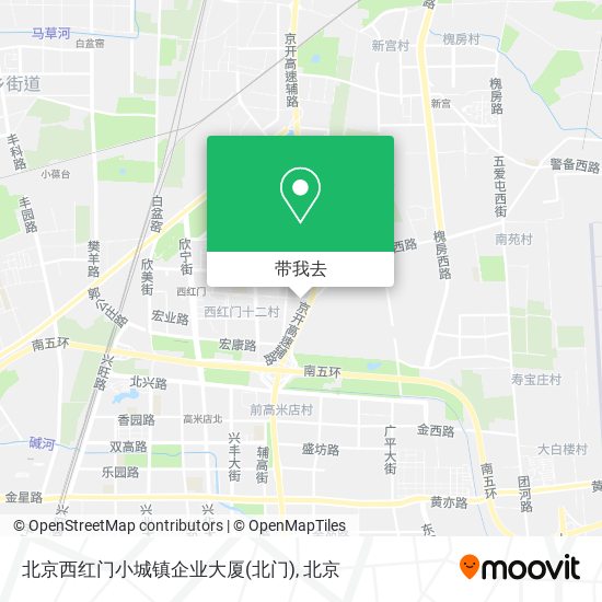 北京西红门小城镇企业大厦(北门)地图