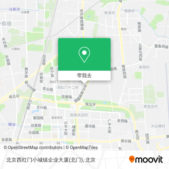 北京西红门小城镇企业大厦(北门)地图