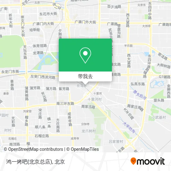 鸿一烤吧(北京总店)地图