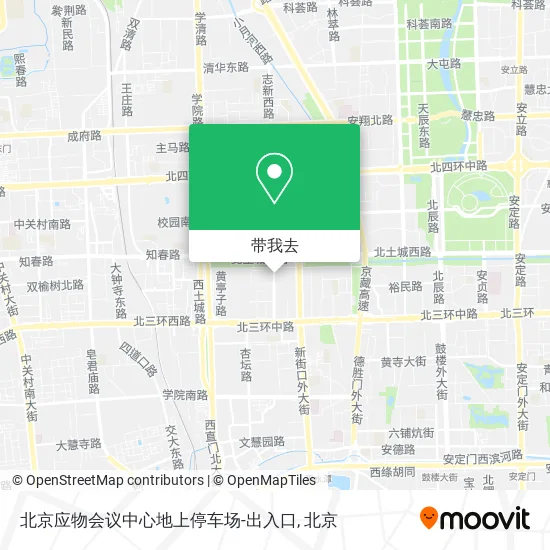 北京应物会议中心地上停车场-出入口地图