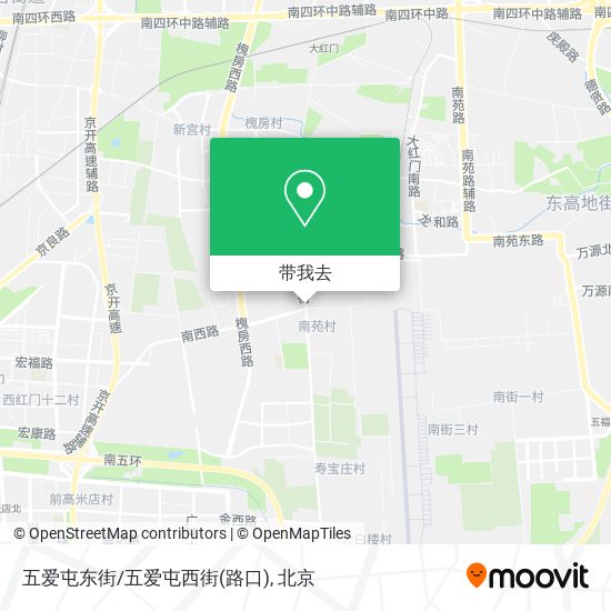 五爱屯东街/五爱屯西街(路口)地图