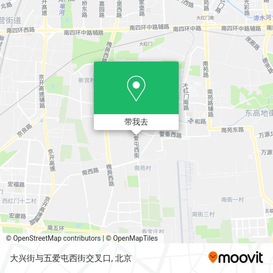 大兴街与五爱屯西街交叉口地图