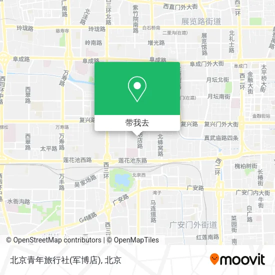 北京青年旅行社(军博店)地图