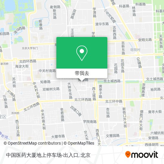中国医药大厦地上停车场-出入口地图
