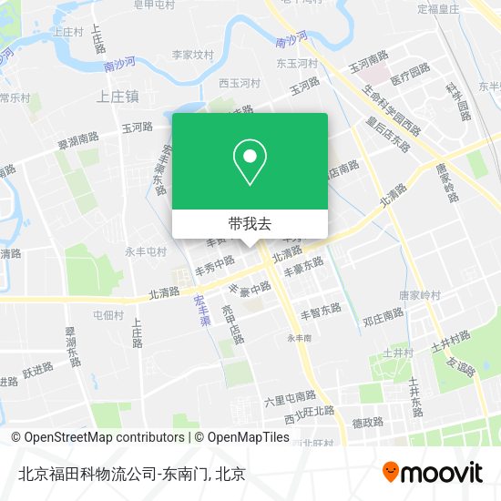 北京福田科物流公司-东南门地图